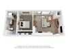 One bedroom floor plan The Mansion_B14